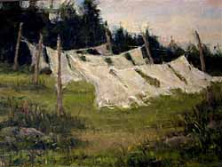 laundry sheets new england painting