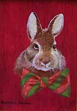 bunny rabbit christmas painting