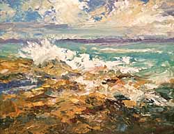 seascape ocean oilk painting
